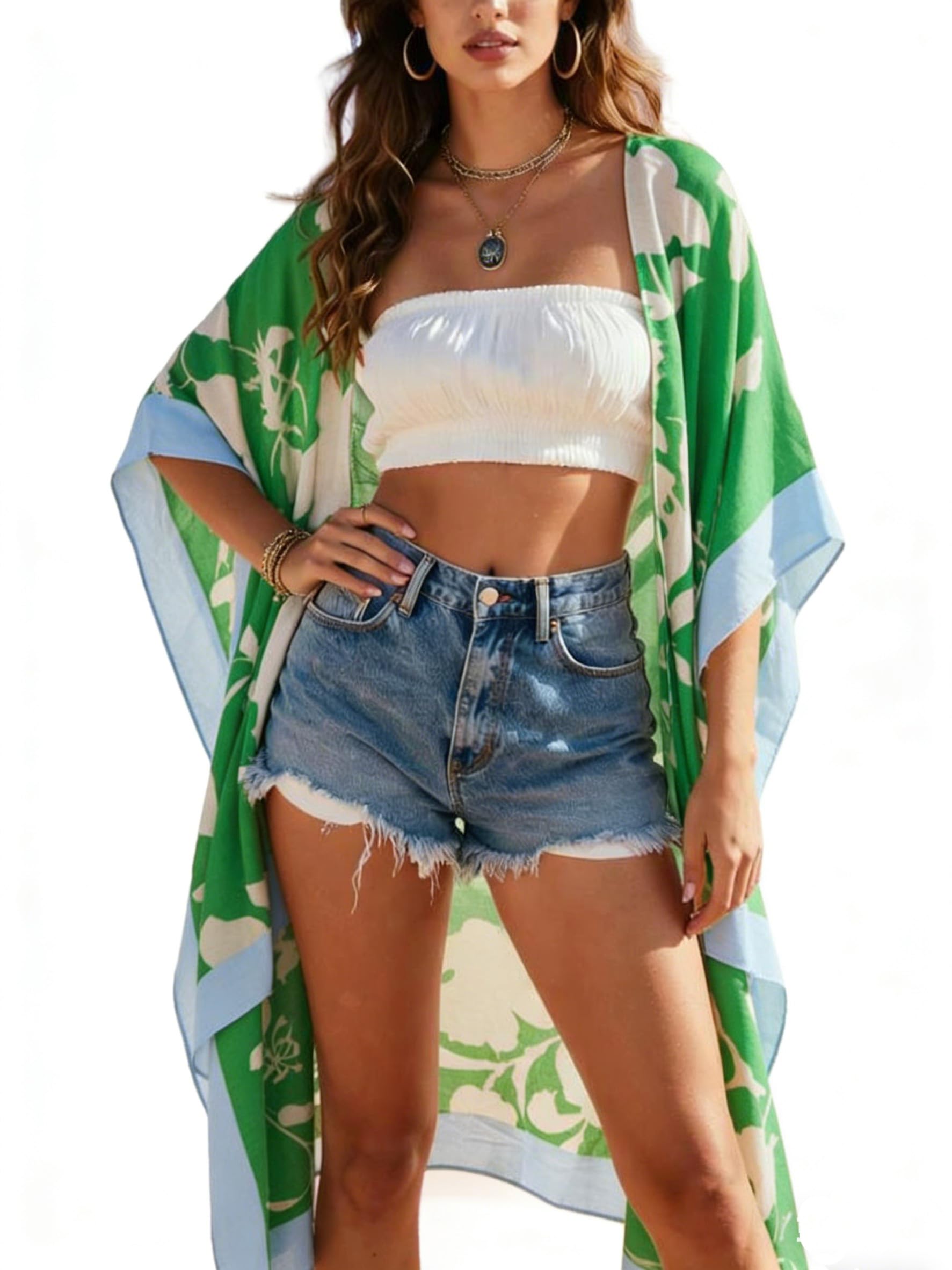Spicy Sandia Women’s Oversized Boho Kimonos Lightweight Summer Cardigans