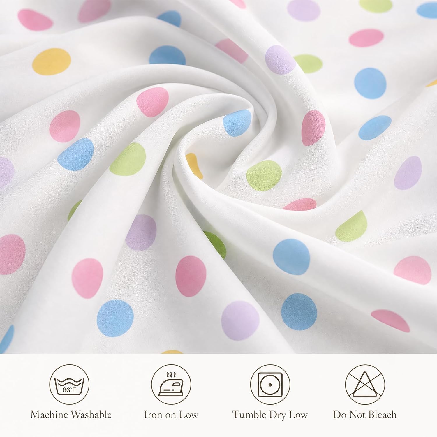 Desk Skirt for Classroom 9FT Colorful Polka Dots Teacher Desk Skirt | 108 x 30 Inch Reusable Washable Satin Print, Desk Makeover Covers Mess, Birthday Gift for Friends Teacher