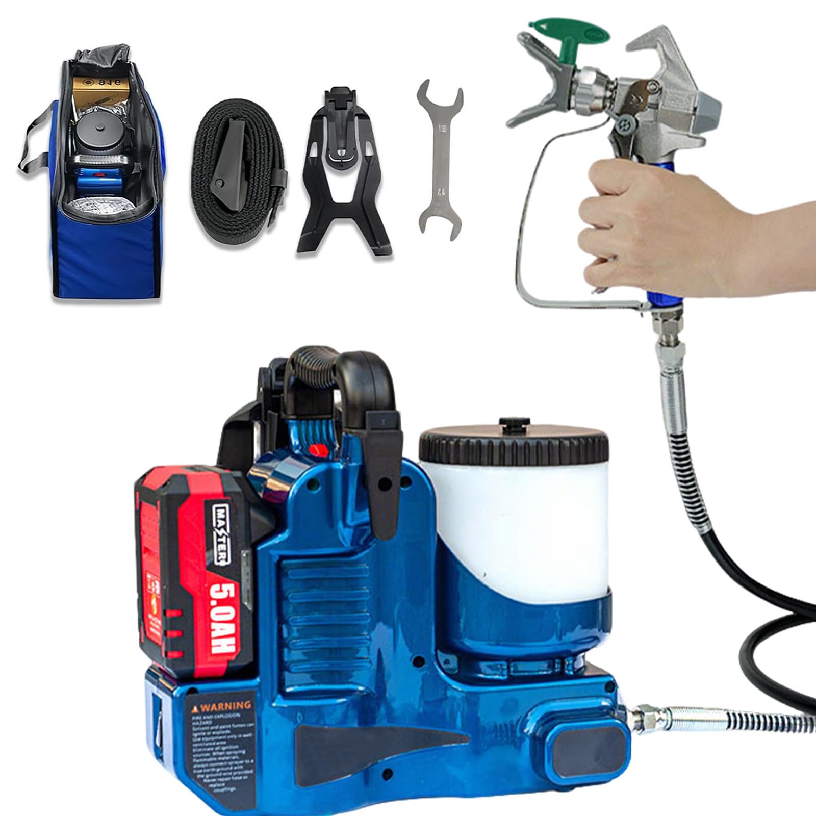 Pulverizador de pintura eléctrico con aplicación 360° y 6 velocidades