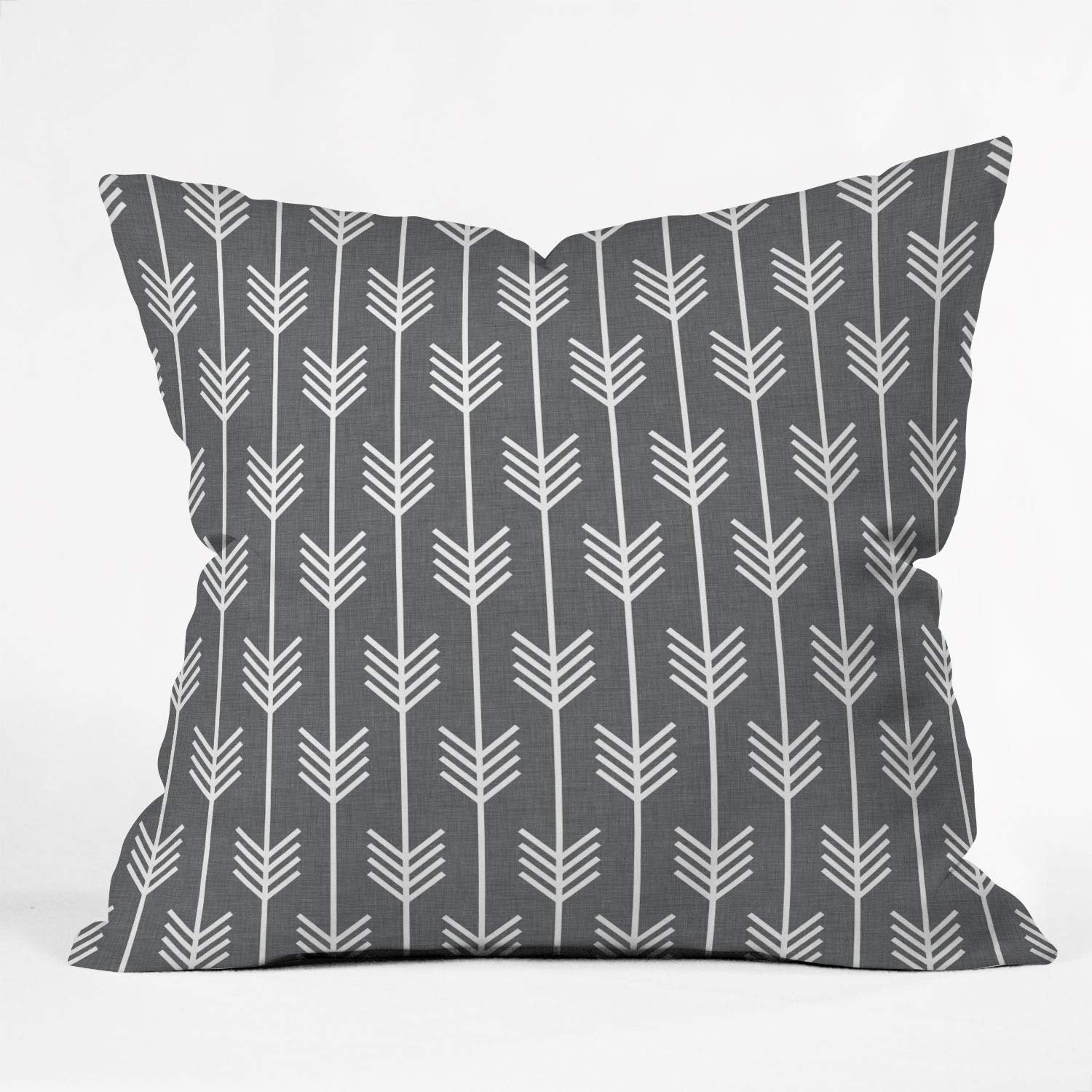 Deny Designs Holli Zollinger Arrows Grey Indoor Throw Pillow, 20" x 20" Arrows Grey 20" x 20"