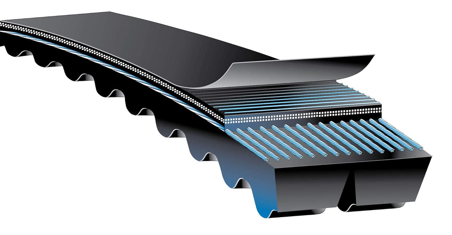 Gates 2/3VX600 Super HC Molded Notch Powerband Belt, 3VX Section, 3/4 Overall Width, 21/64 Height, 60.0 Belt Outside Circumference