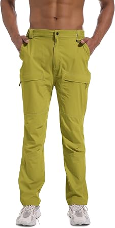 Mens Lightweight Waterproof Hiking Pants Quick-Dry Tactical Cargo Pants with Multi-Pockets for Outdoor Fishing Work