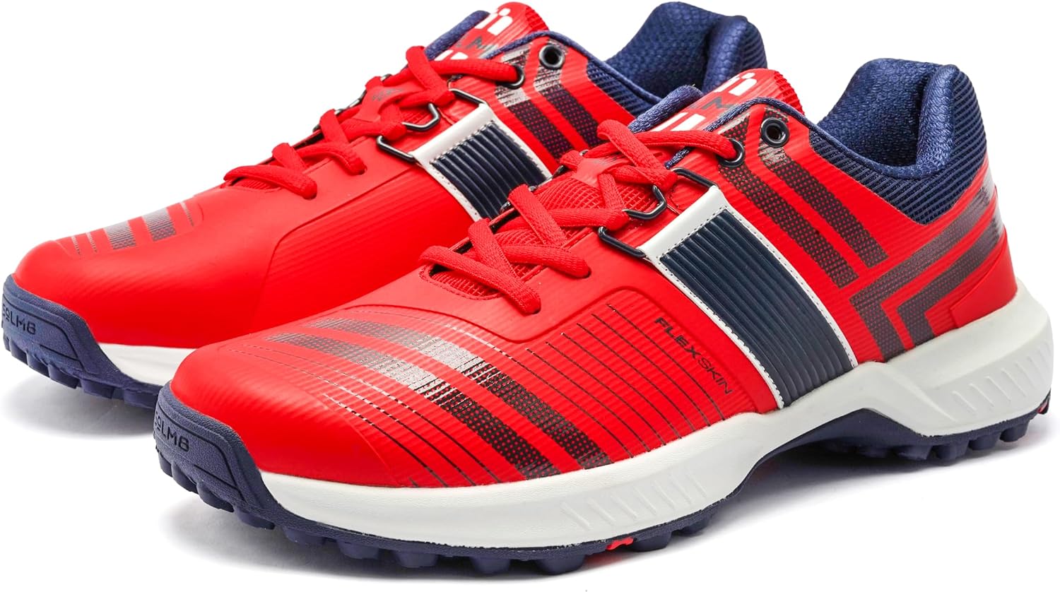 SOLM8 S8 Cricket Shoes with Rubber Spikes – Performance Cleats for Men on Outdoor Turf/Grass, Featuring Wide Toe, Speed-Fit Lacing and New Gel Cushioned Insole