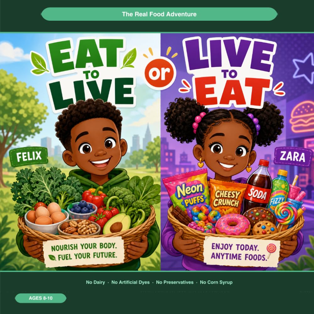 Eat to Live or Live to Eat: The Real Food Adventure: A guide for kids who want to fuel up, feel amazing and actually enjoy every bite