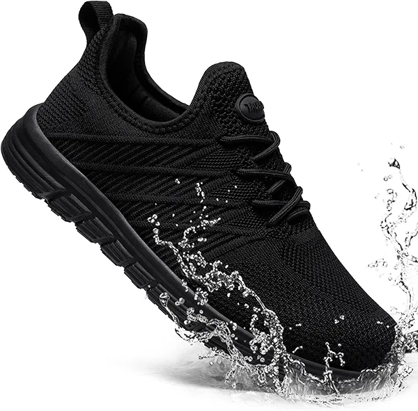 Taquco Non Slip Work Shoes for Women Slip On Sneakers Water Resistant Shoe Slip Resistant Food Service Zapatos Antideslizantes para Mujer, Black US 5-11