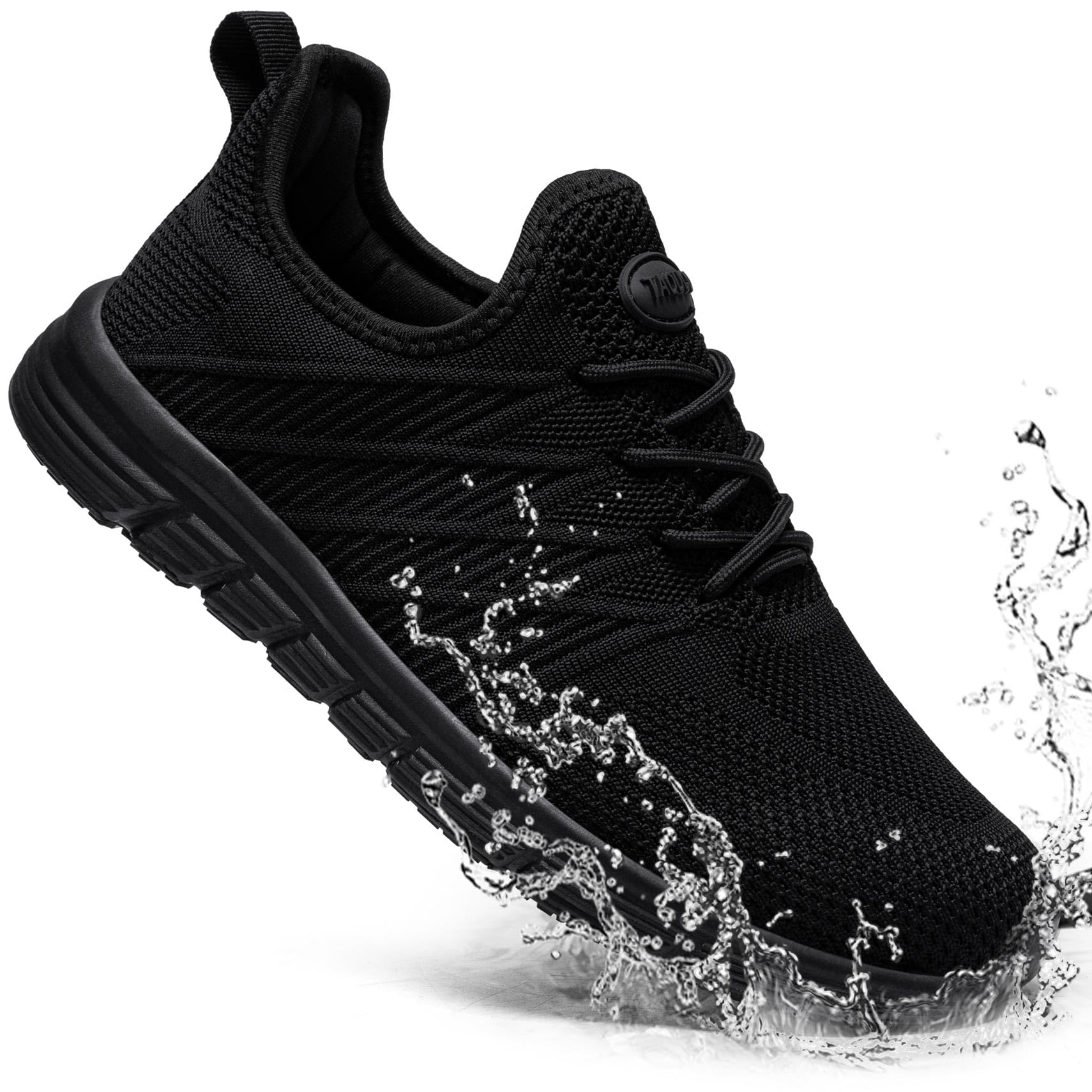 Non Slip Work Shoes for Women Slip On Sneakers Water Resistant Shoe Slip Resistant Food Service Zapatos Antideslizantes para Mujer, Charcoal Black US 5-11