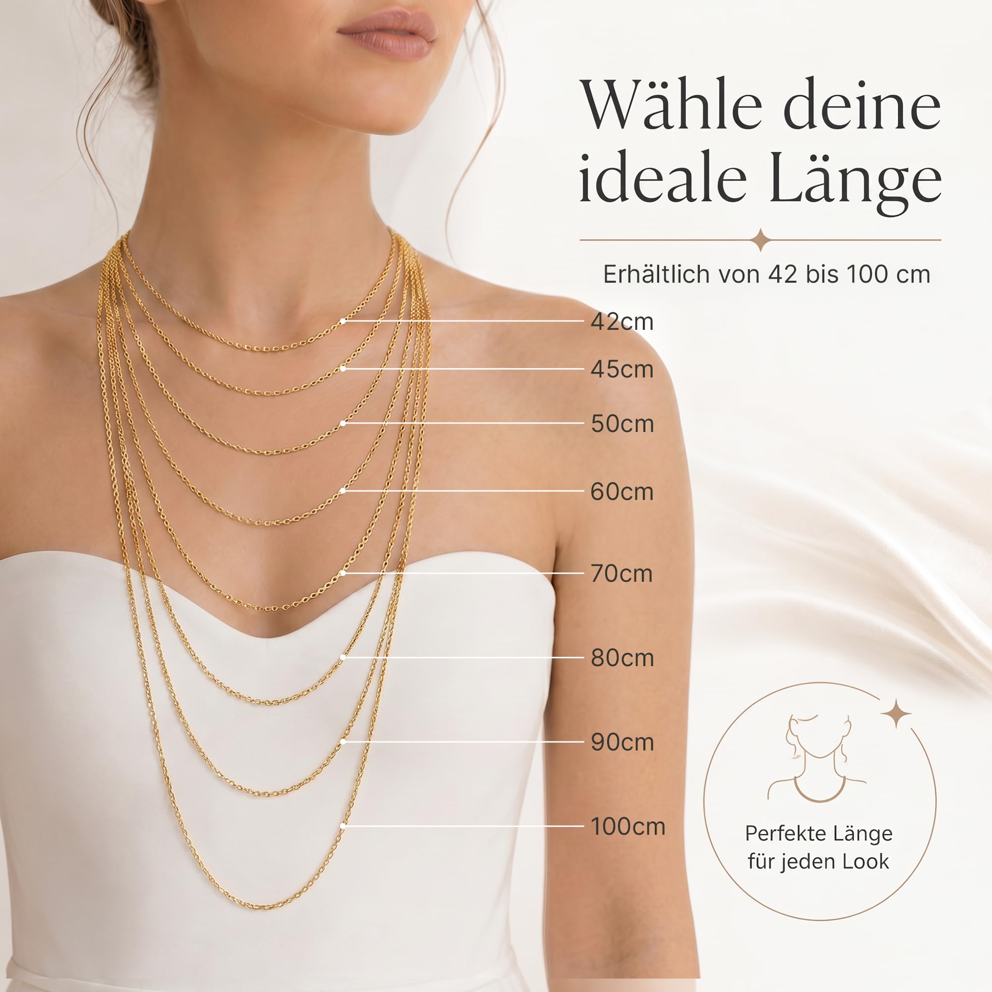 Ankerkette vergoldet 925 Silber Damen 2,7 mm Halskette 101032-5