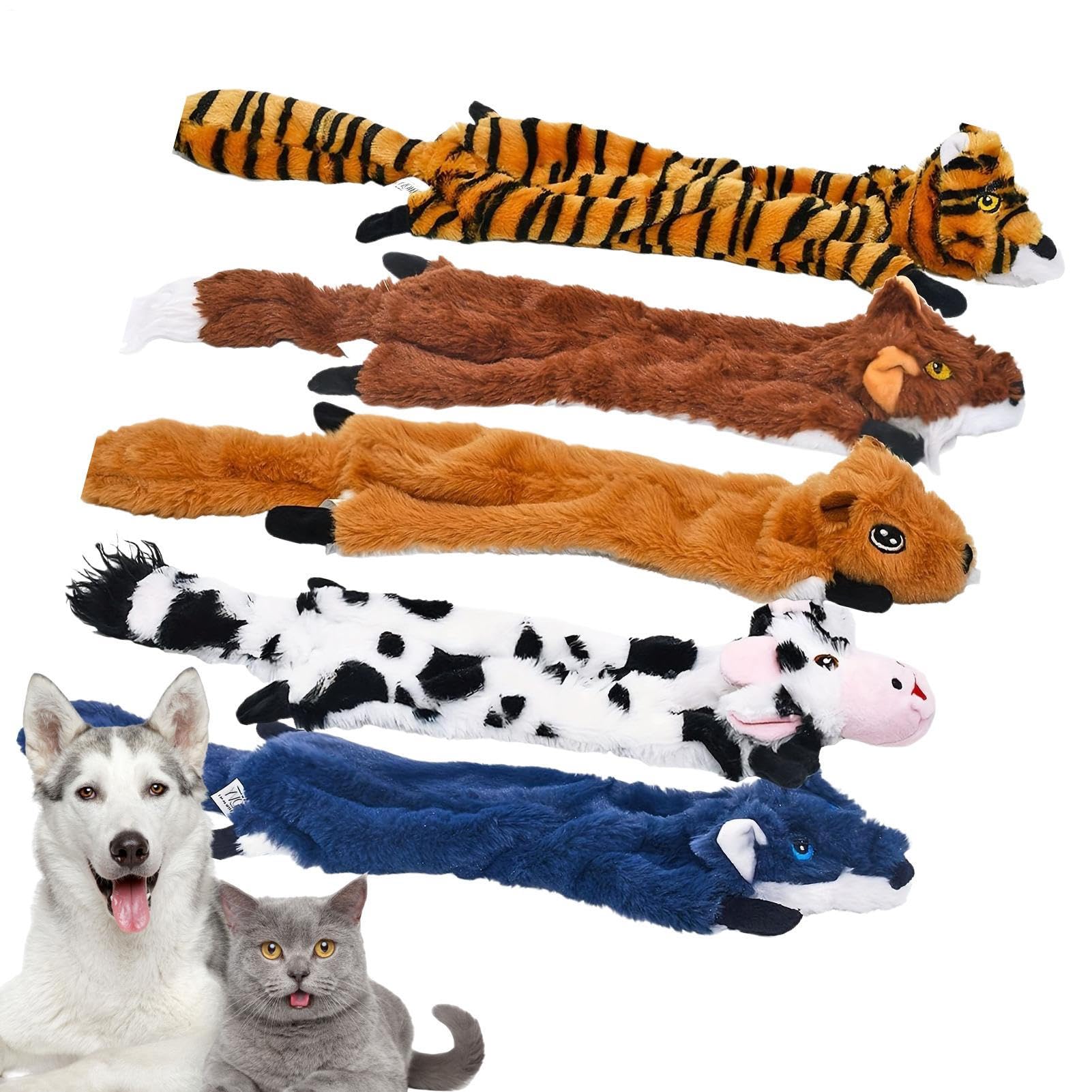 Jouet de dentition pour chien et chat âgé fatigué : lot de 5 poupées