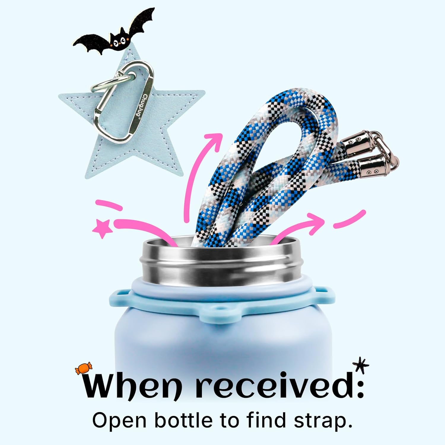 Insulated Water Bottle 32 oz with Strap, Leak-Proof Stainless Steel Water Bottle with Flip Straw & Spout Lid, BPA-Free, Reusable Cute Metal Water Bottles for Women & Girls, Keeps Drinks Cold - Image 4