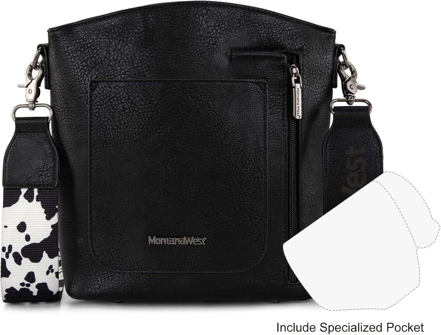 Montana West Double Compartments Cross Body Bag for Women with Adjustable Strap and Specialized Pocket - Image 4