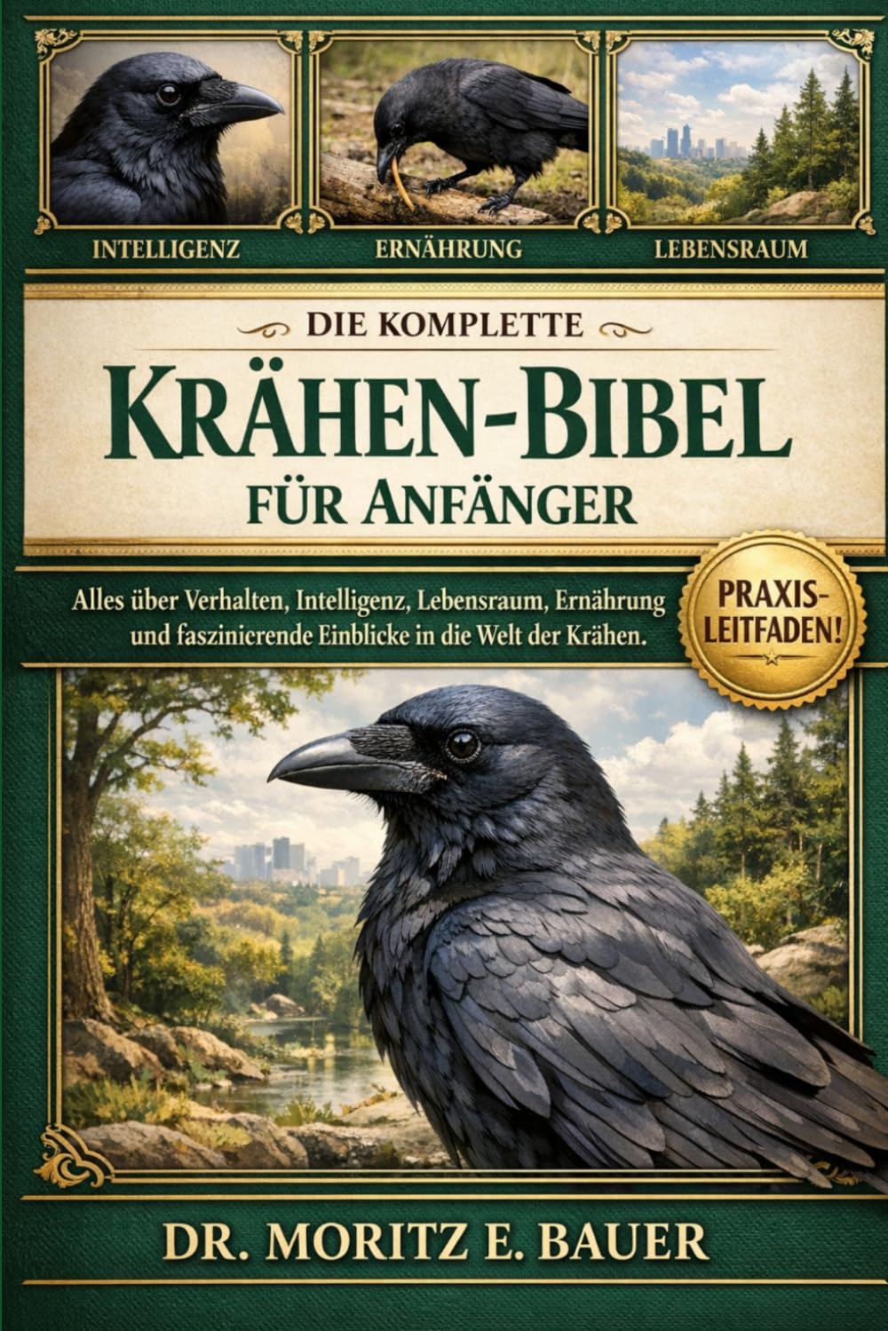 DIE KOMPLETTE KRÄHEN-BIBEL FÜR ANFÄNGER: Alles Wissenswerte über Krähen: Artenübersicht (einschließlich Elsterkrähe, Nebelkrähe, Aaskrähe.....Aspekte sowie wichtiges Wissen für Anfänger und Liebhaber.