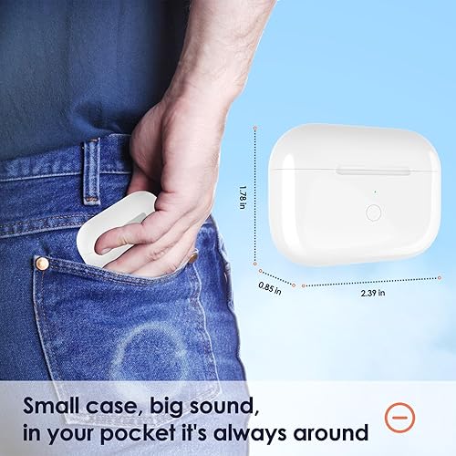 Miniatura 6 de Funda de carga inalámbrica compatible con AirPods Pro de 1 y 2 generación con carga USB-C, puerto de carga tipo C para AirPods Pro, funda de carga