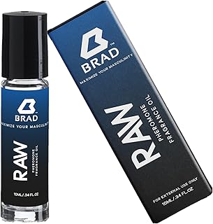 Brad RAW High-Dose Fragrance-Free Pheromone Cologne for Men, 10.2 mL Roll-On Perfume, Skin-Safe, Alcohol-Free, TSA-Approved