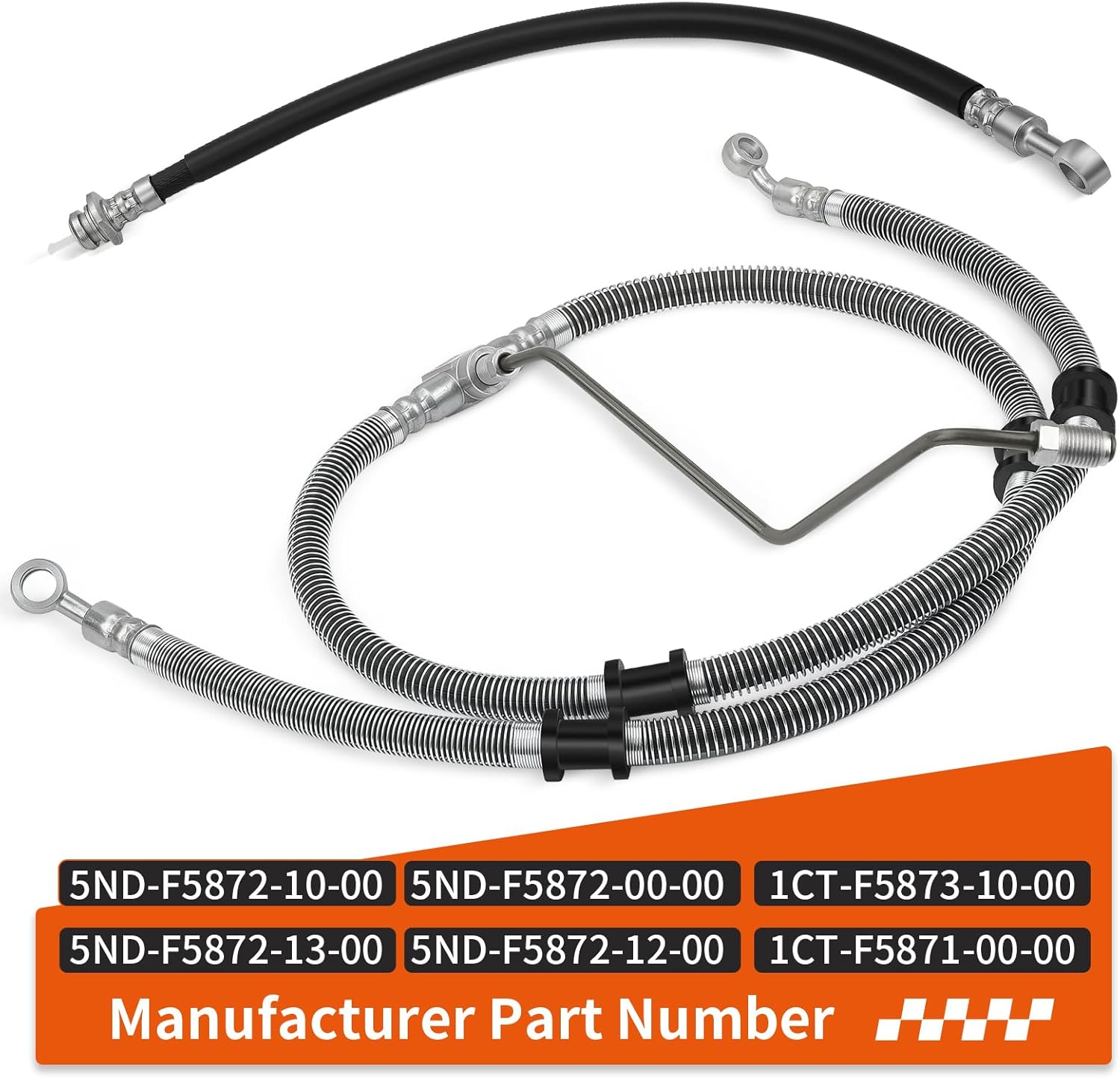 Front Brake Hose Line Pipe Kit for Yamaha Grizzly 450 20011-2014 5ND-F5872-10-00