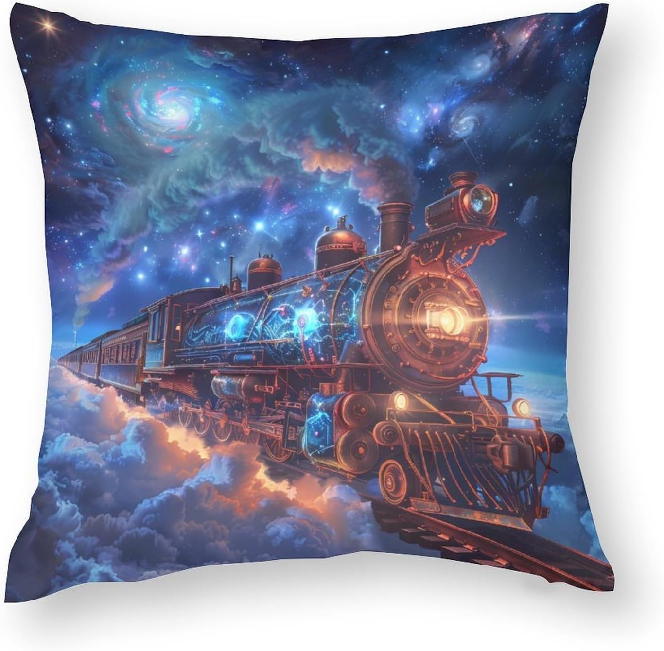Beautiful Train Printed Throw Pillow Case 4 Pcs Soft Pillowcases Pillows Covers Sofa Bed Decor 12/14/16/17/18/20/22/24/32 Inches