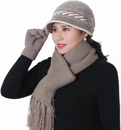 Winter Beanies Beret Hat Scarf Slouchy 