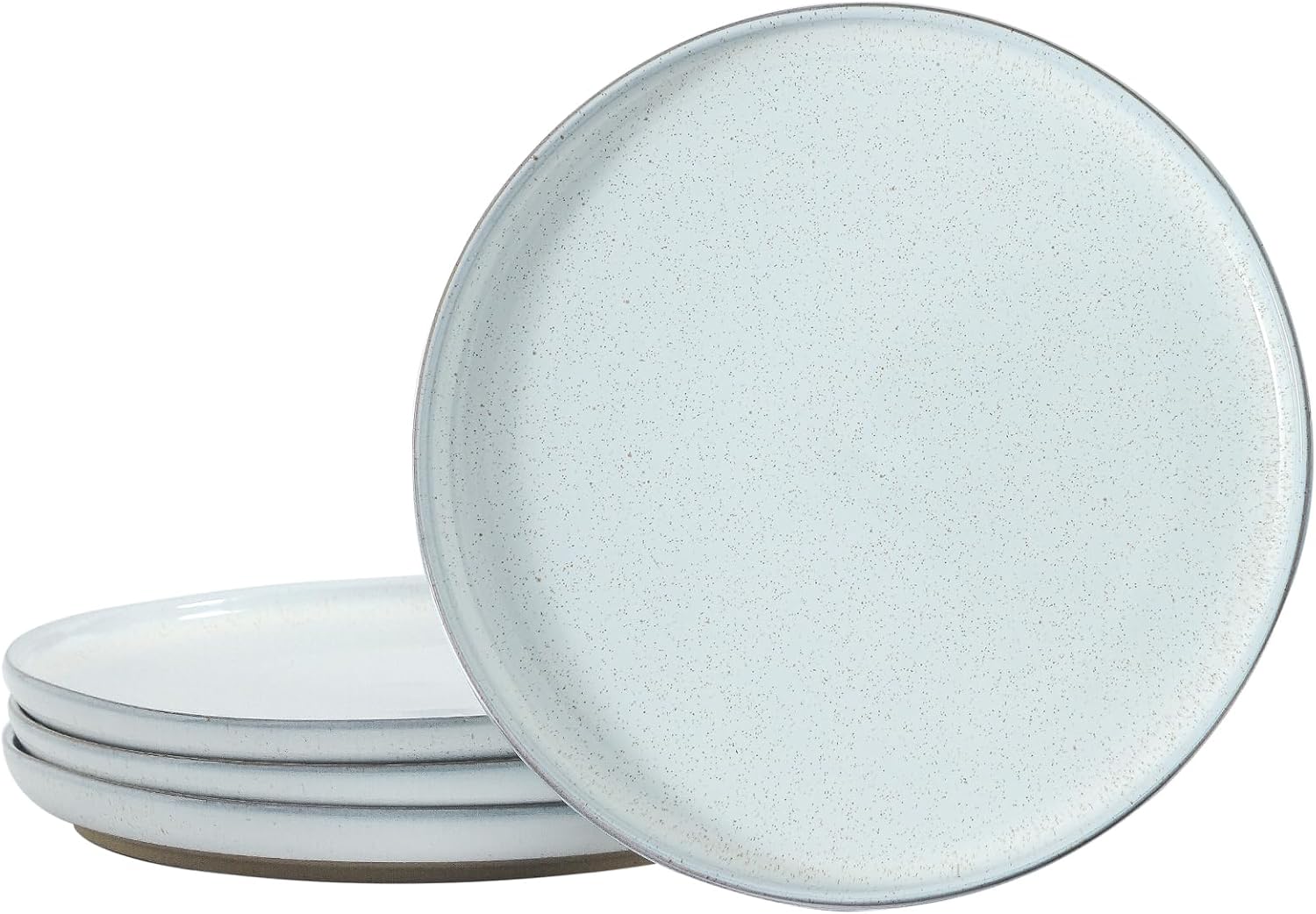 Hasense Ceramic Dessert Plates Set – 8 Inch Premium Proclaim Dishes, 4 Piece Greyish White Plates Set Ideal for Serving Dessert, Snack or Vegetable, Dishwasher Safe and Microwave Safe for Daily Dining