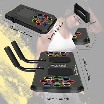 Push Up Board with Automatic Count, 24 in 1 Press Up Board Exercise Equipment for Home Use, System Fitness Floor Chest Muscle Exercise Professional Equipment Burn Fat for Men & Women
