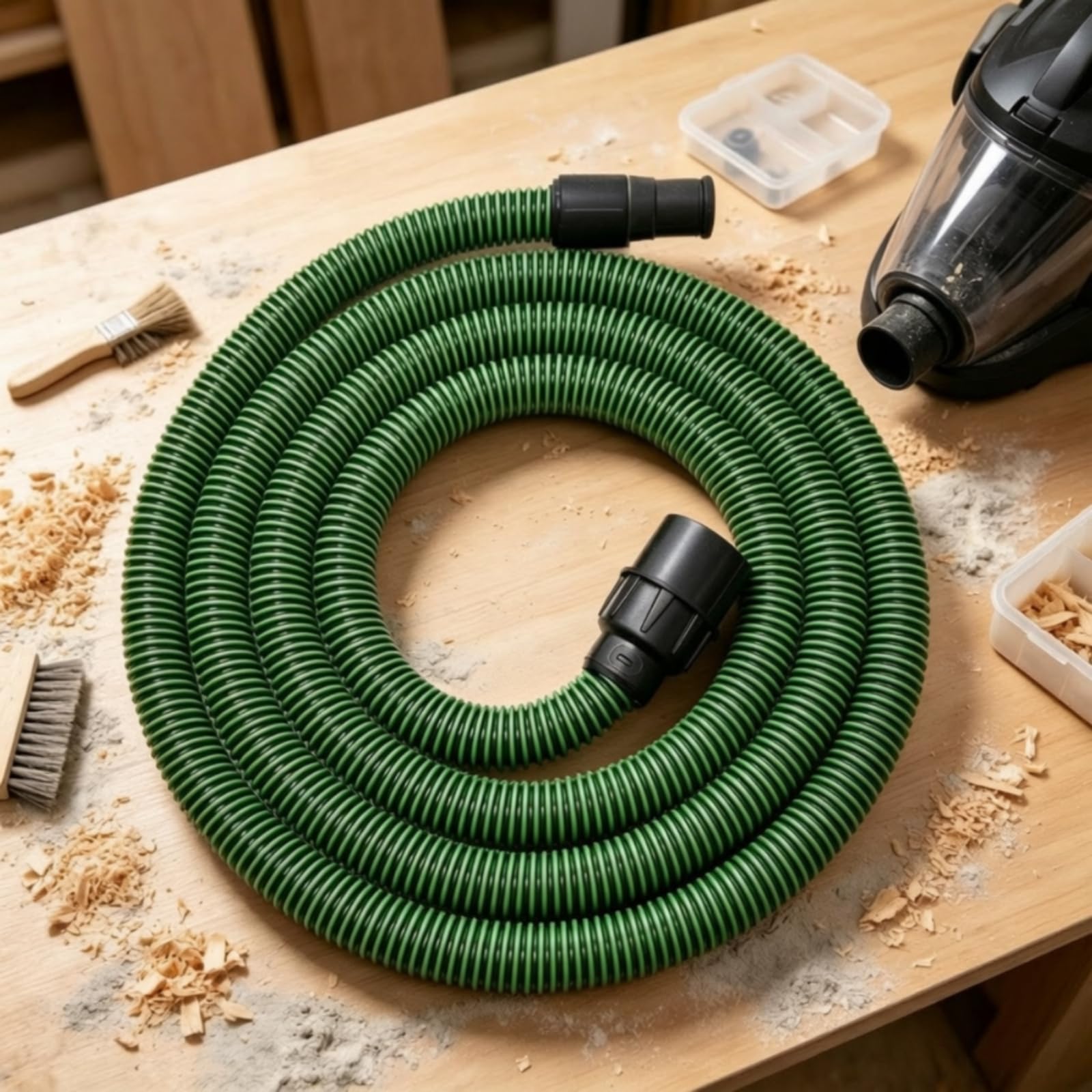 Colcolo de Aspiración de Polvo para Colector Tubo de Succión Conducto Flexible Conectores Resistentes Construcción Anticolapso Adecuada para Taller Carpintería Bricolaje Obra