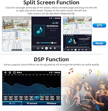 SIXTOP 2G+64G Android Car Stereo for Hyundai Elantra 2014-2016 Wireless CarPlay Android Auto, 9 inch HD Touchscreen GPS Navigation Bluetooth FM/RDS Radio WiFi Mirror Link SWC EQ 26UI AHD Rear Camera