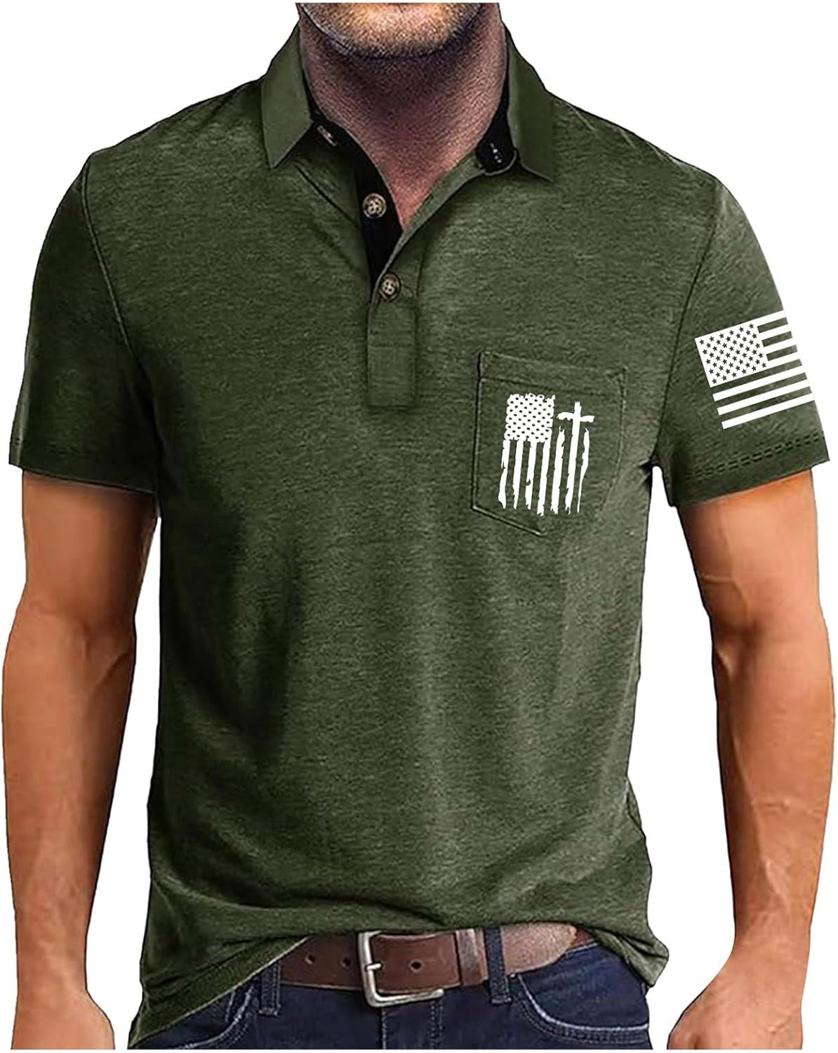 Vickyleb 4th of July Polo Shirts for Men Short Kuwait Ubuy