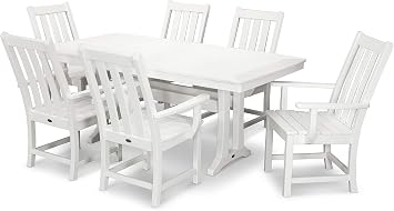 Polywood Vineyard 7-Piece Dining Set White