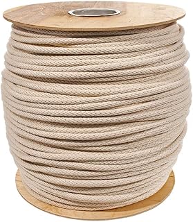 Solid Braid Cotton Sash Cord - Comes in 5/16-inch or 3/8-inch Diameter Cord and Multiple Lengths - Black and Natural Color Available