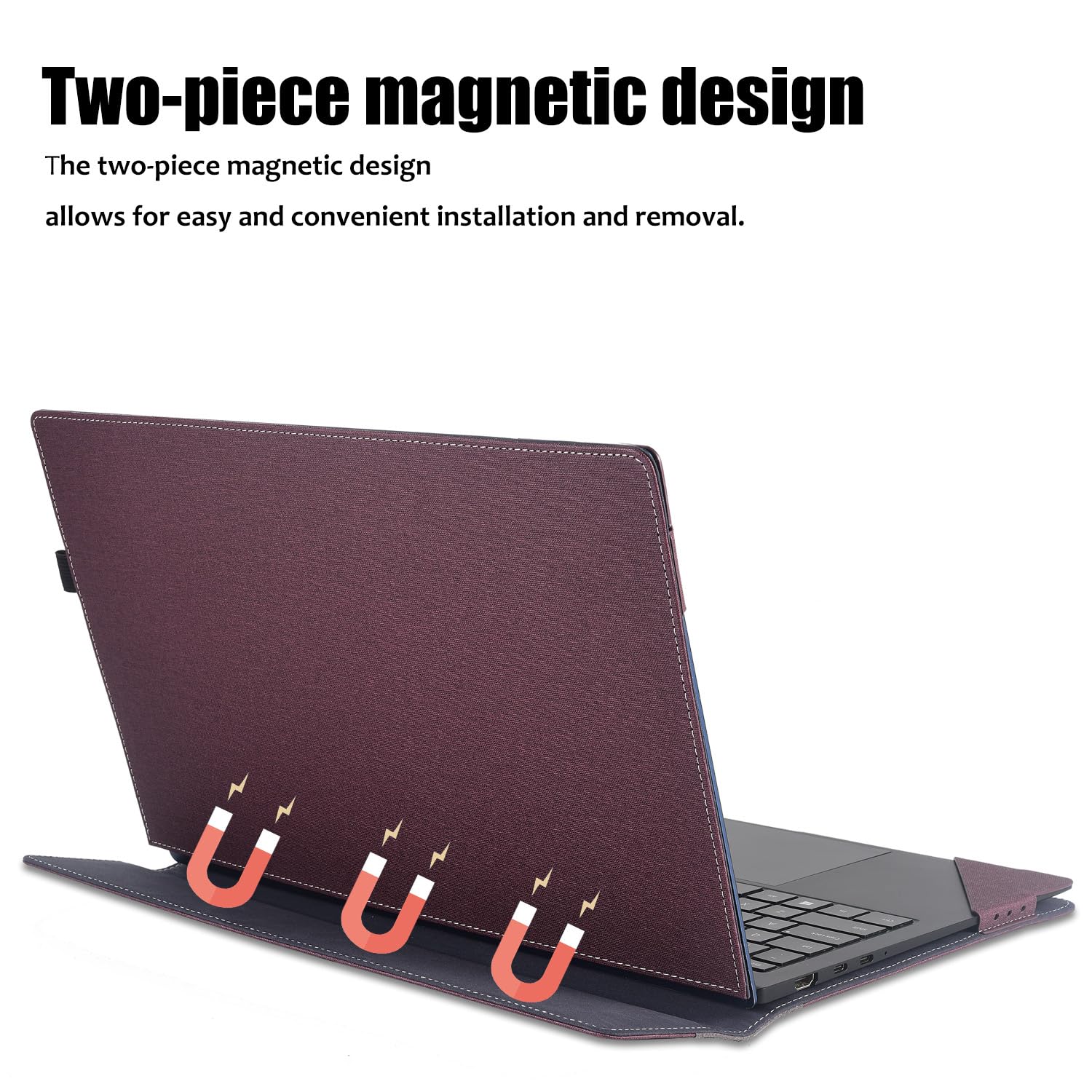 Housse de Protection avec béquille pour Ordinateur Portable Samsung Galaxy Book4/3/2 360 13 Book2 Pro 360 13 Pro 4/3/2 NP930QED NP930XED NP730QED Bordeaux