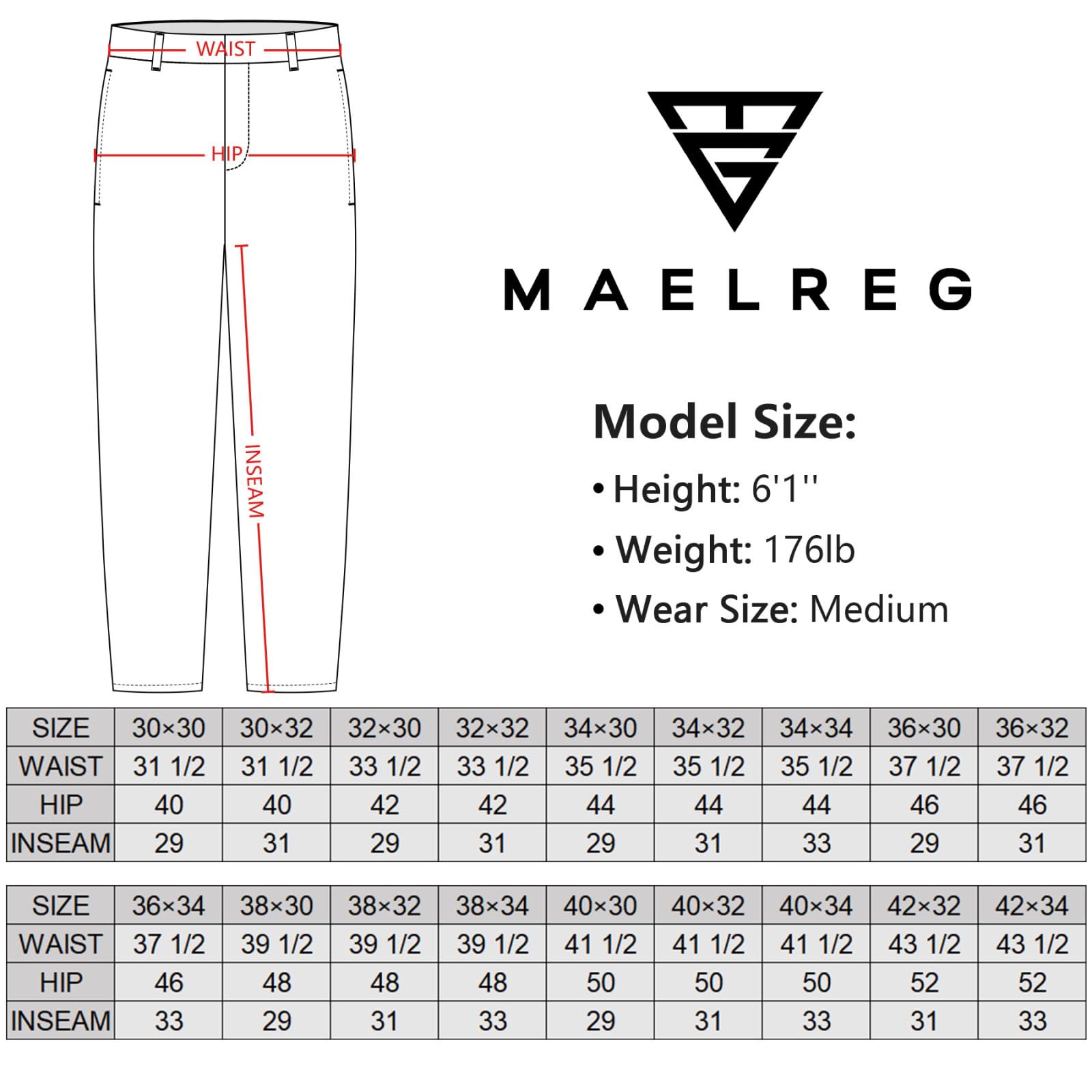 M MAELREG Pantaloni da golf da uomo, leggeri, traspiranti, da lavoro, 76,2 cm/81,3 cm/86,4 cm, elasticizzati, con parte anteriore piatta, stile casual