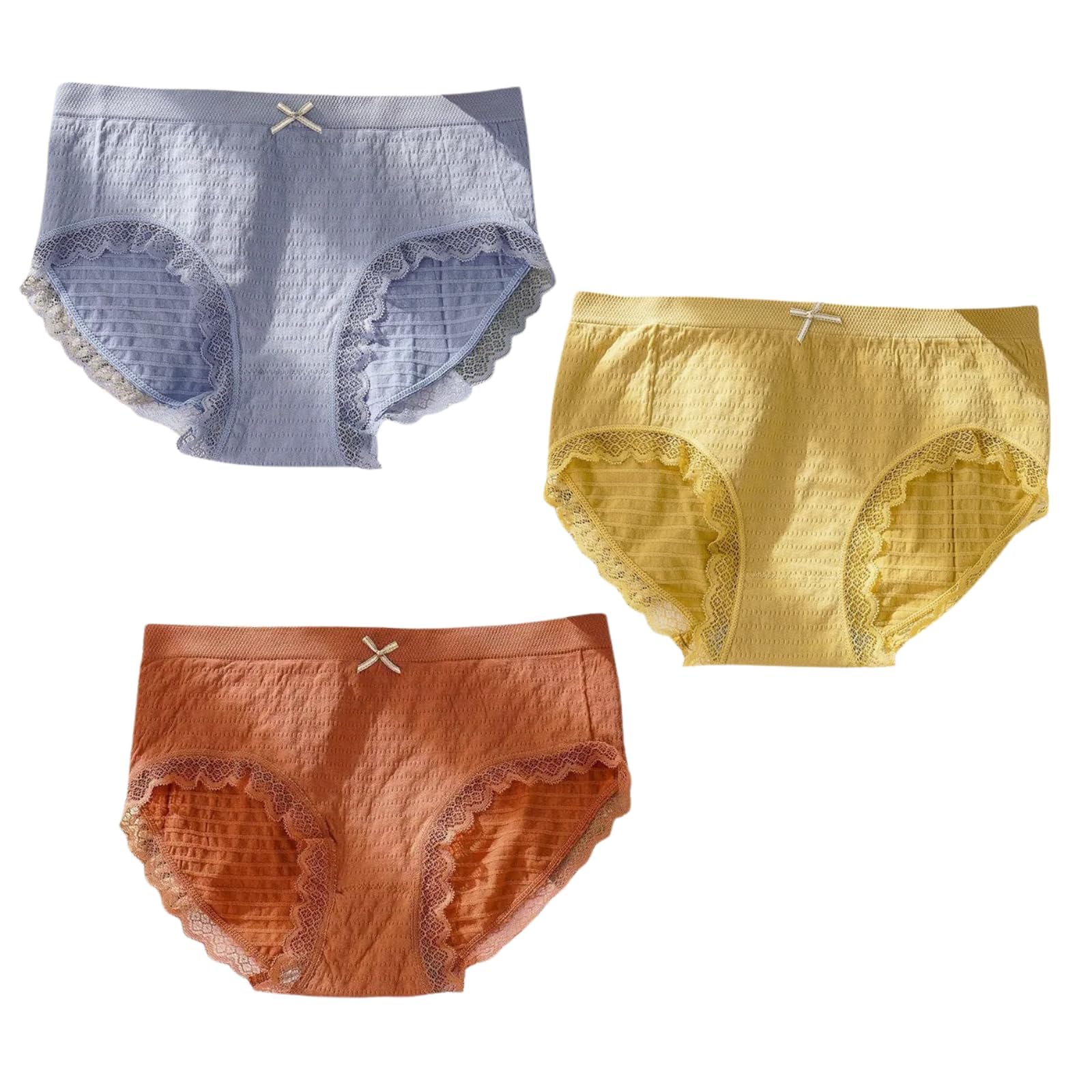 adina claim comfort Seamless Mid Waist Panty Traceless Japanese Girls Underwear Ladies Cotton Crotch Skin Friendly Antibacterial Breathable Lace Edge (Multicolor) Acc-Frill-PAN-Parent-picture-10