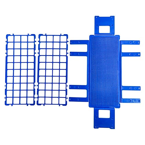 Miniatura 3 de Paquete de 3 estantes de plástico para tubos de ensayo, 40 agujeros, soporte para tubos de ensayo de laboratorio de 0.78 pulgadas, azul, desmontable
