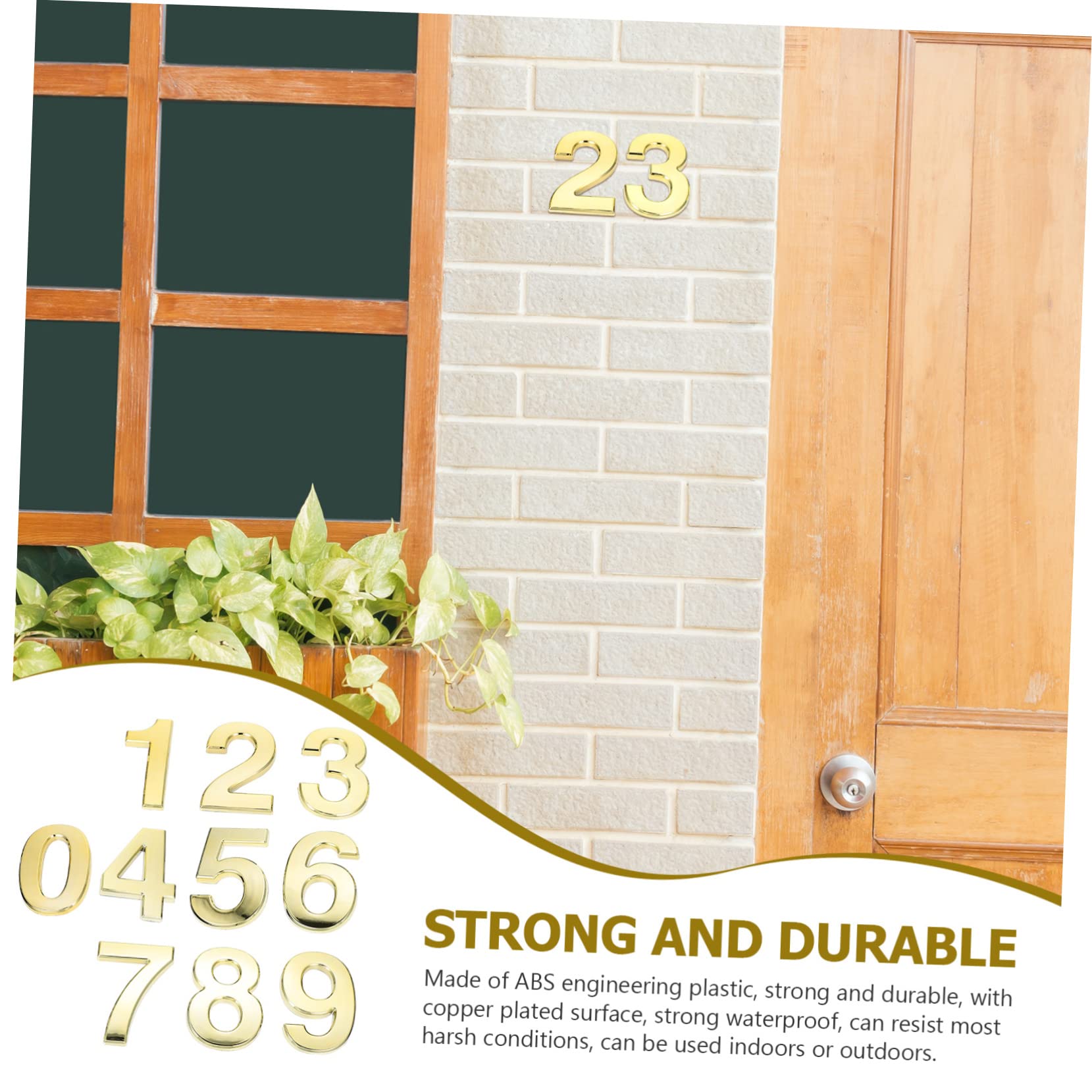 Artibetter 20pezzi Numeri Adesivi Antichi Per Decorazioni Di Porte e Numerazione Civica Per Casa e Hotel Impermeabili e Resistente Alle Intemperie