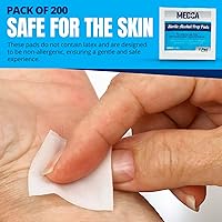 Vista 6 de MEDca Almohadillas de preparación de alcohol, estériles, medianas, 2 capas, paquete de 200