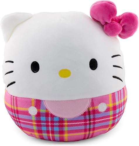 Squishmallows Cuadros rojos Hello Kitty de 8"