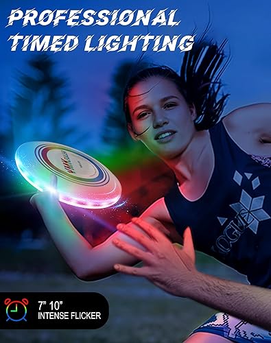 Miniatura 6 de Vmkfuler LED Flying Disc-RGB LED, Light Up Ultimate Flying Disc, Smart Modes, Anti-Lost, Rechargeable, Ideal Gift for AdultBoysTeensKids, 175g
