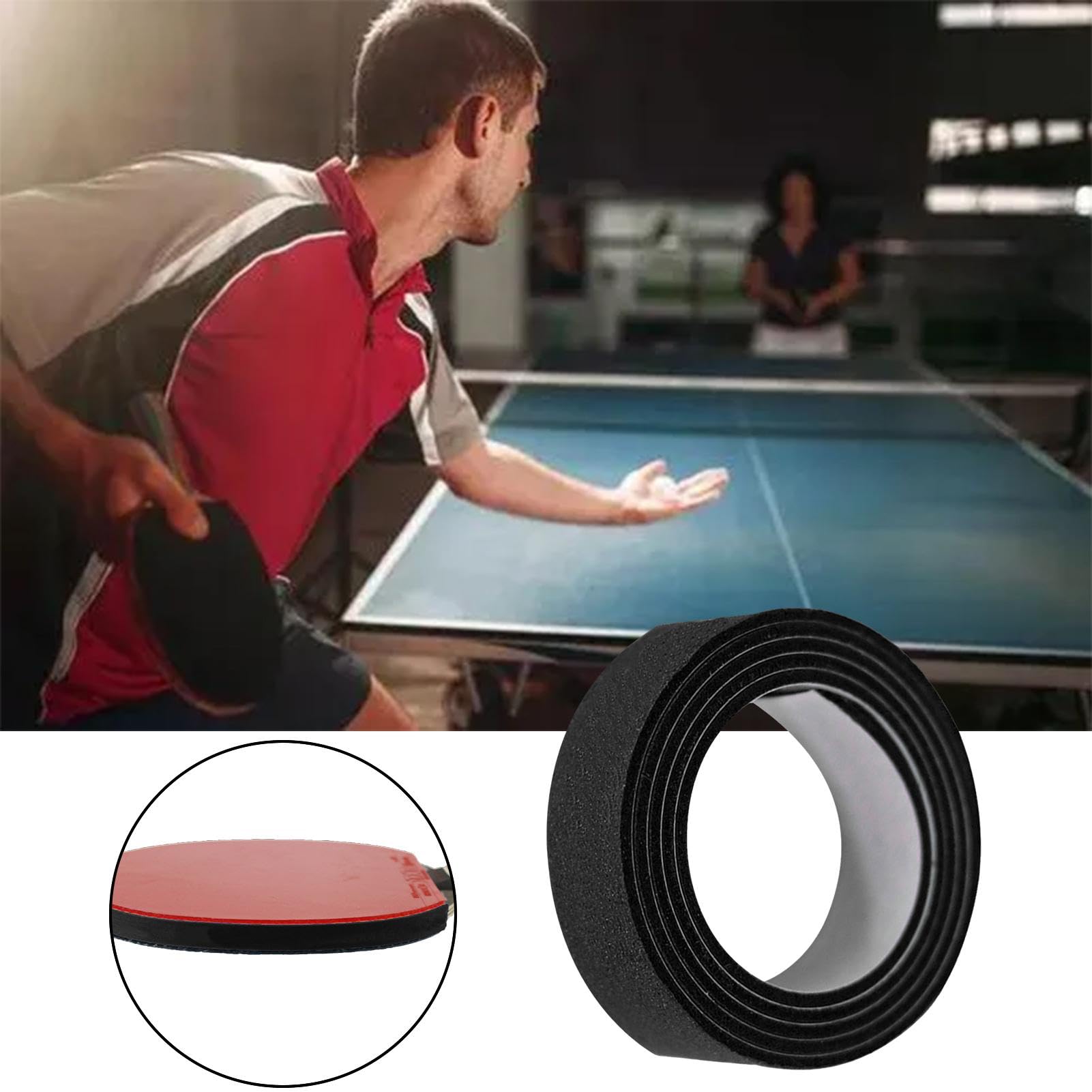 Cinta protectora de borde de remo de ping pong, cinta protectora lateral, protector de esponja anticolisión, cinta de borde de raqueta de tenis de mesa, protectores de seguridad para bordes de remo,