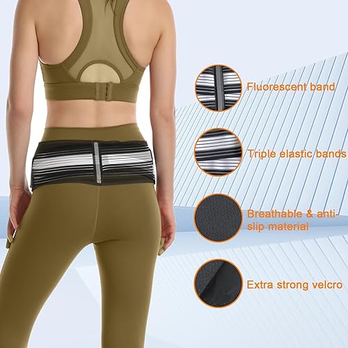 Miniatura 3 de Cinturón de cadera sacroilíaco para mujeres y hombres que alivian la ciática, la parte inferior de la espalda y el alivio del dolor lumbar, soporte