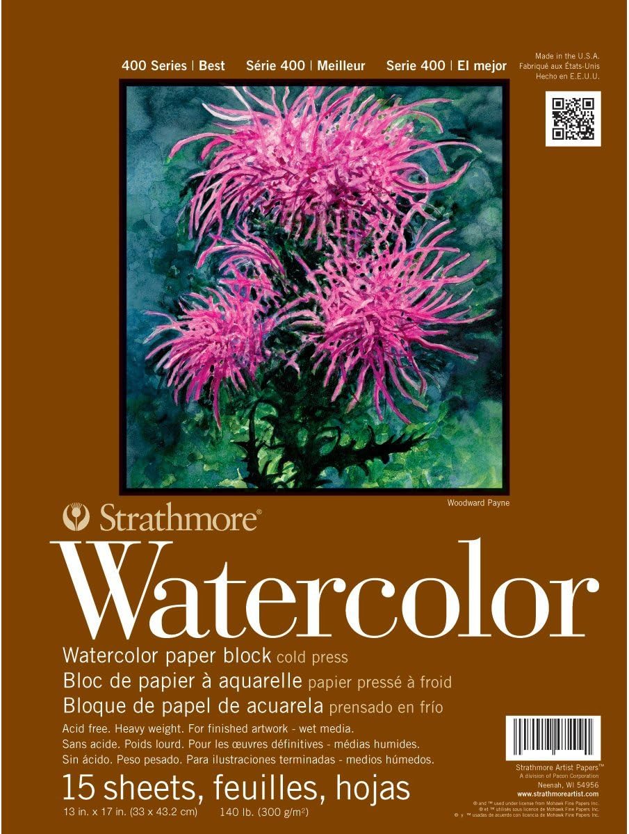 Strathmore - Watercolor Paper Block & Pad - 400 Series - Block - 13" x 17"