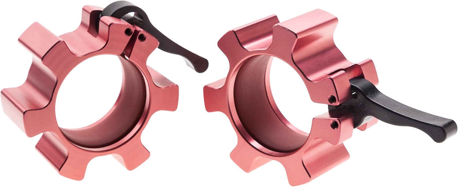 ***NEW IMPROVED*** Gear Collar Olympic Barbell Collar Pair Metal Barbell