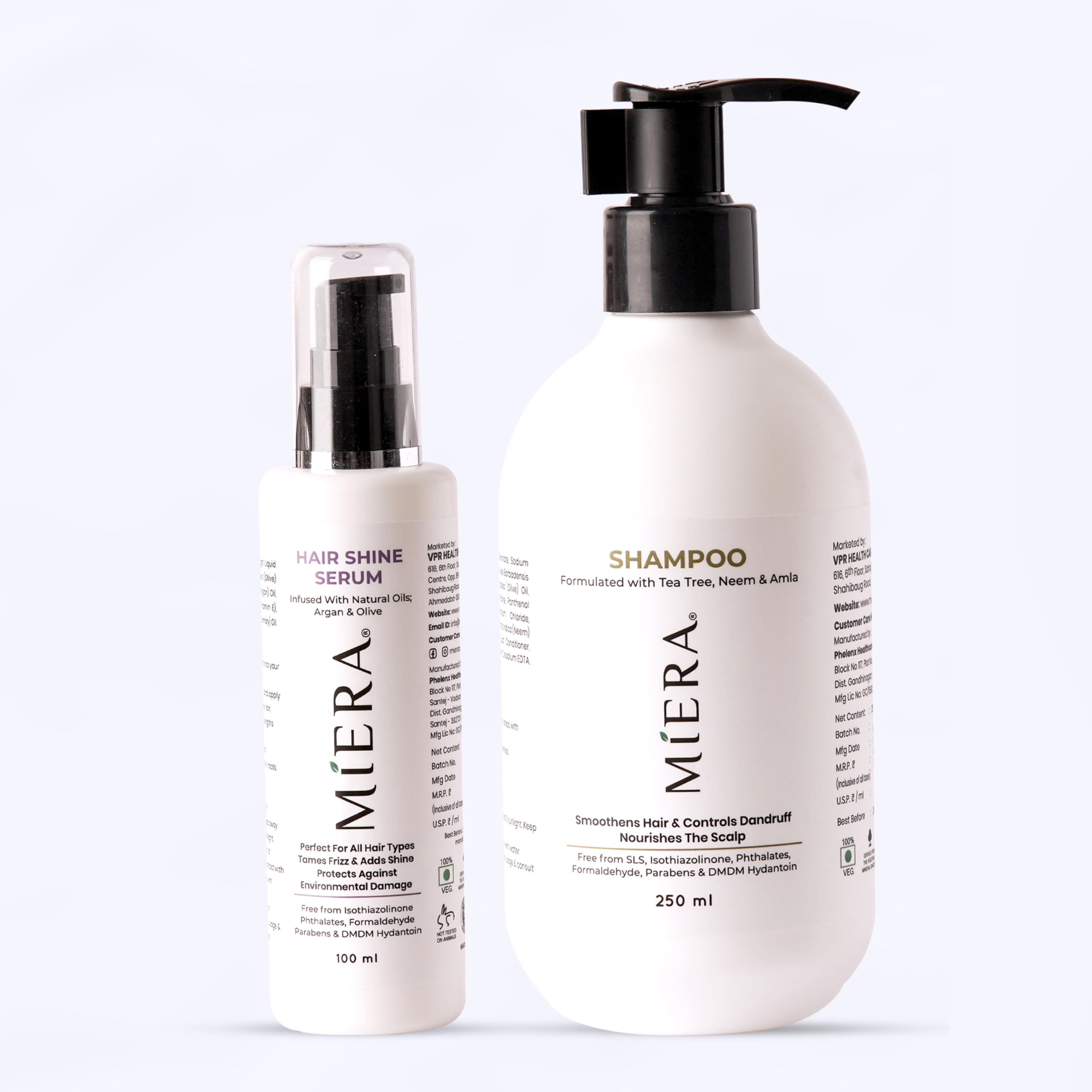 MIERA Daily Hairrotine Combo | Anti-Dandruff Shampoo with Tea Tree & Neem | Shine Serum with Argan Oil & Vitamin E for Smooth, Glossy Hair | Safe for All Hair Types-image-20