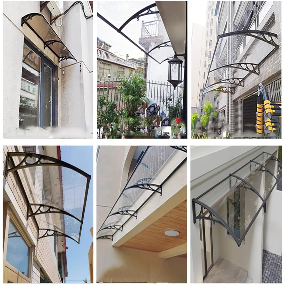 Toldo con soporte, refugio de lluvia para puerta y ventana al aire libre, ancho de 60300 cm (60 cm x 140 cm) y diseño Slish