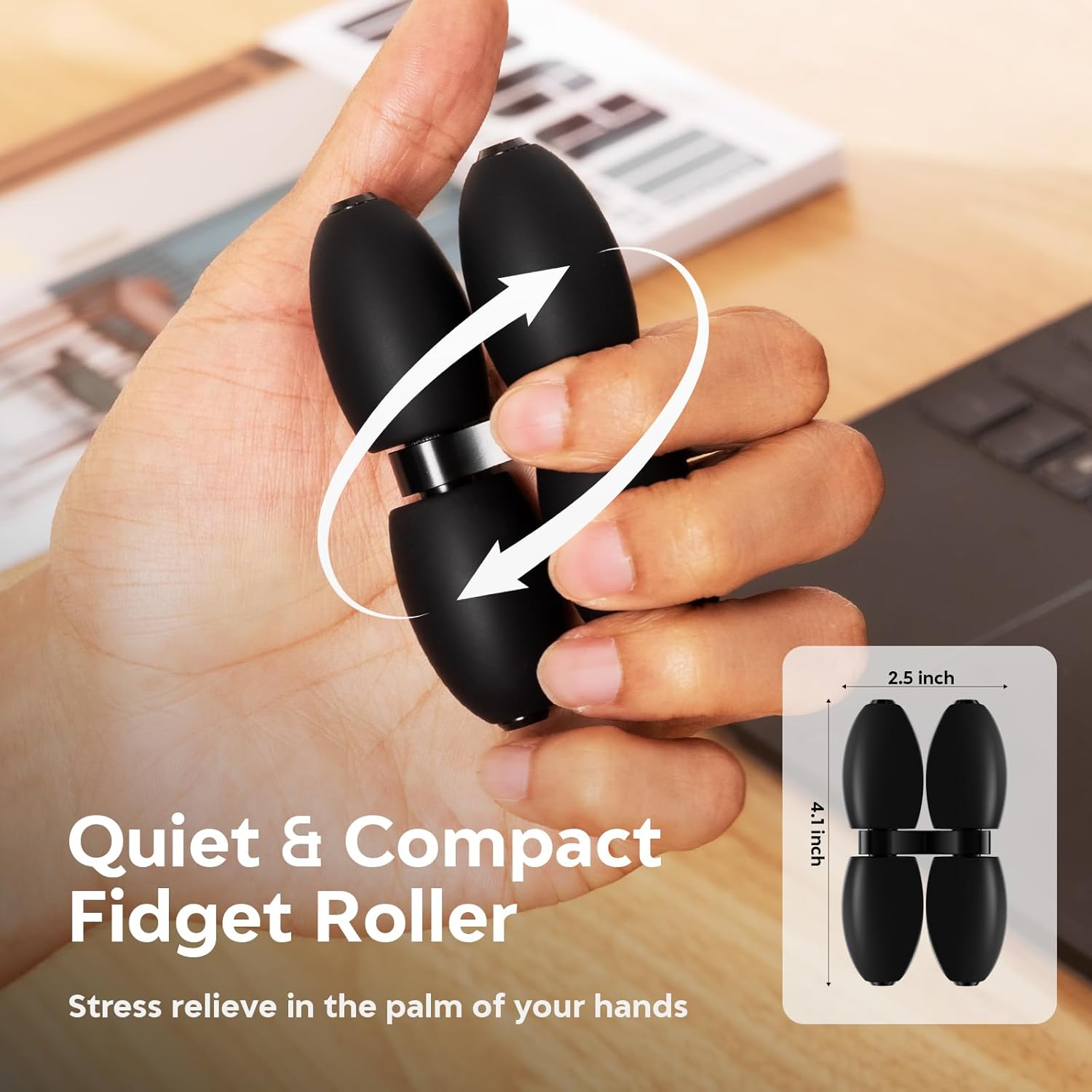 Roller - Handheld Fidget Toy for Adults | Help Relieve Stress, Anxiety, Tension | Promotes Focus, Clarity | Compact, Portable Design
