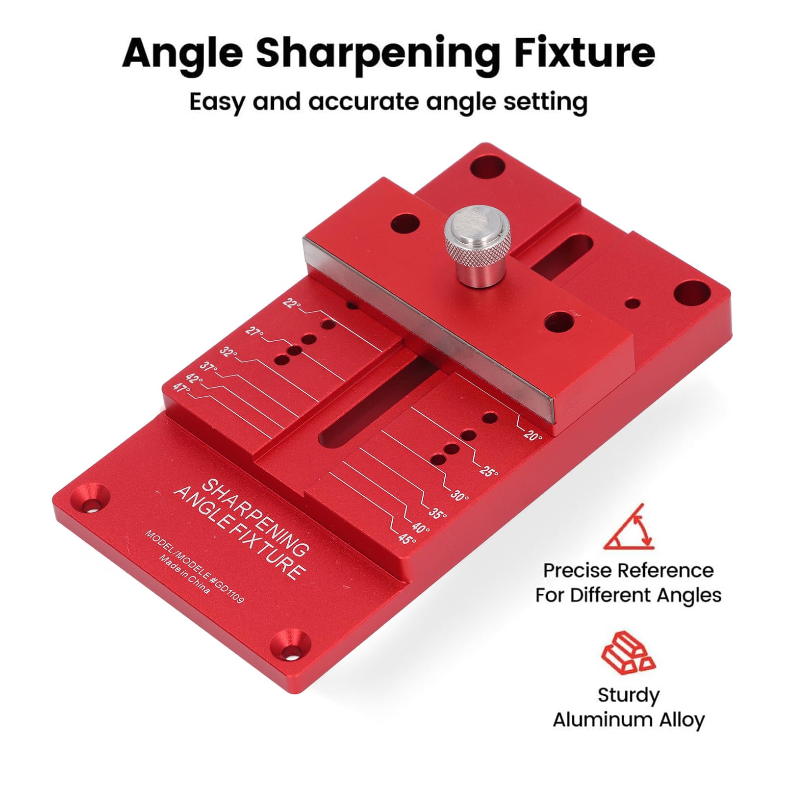Garosa Adjustable Sharpening Guide for Woodworking Chisels and Planes with Precision Honing Tool Kit Aluminium Alloy Holder for DIY Professional Use - Image 3
