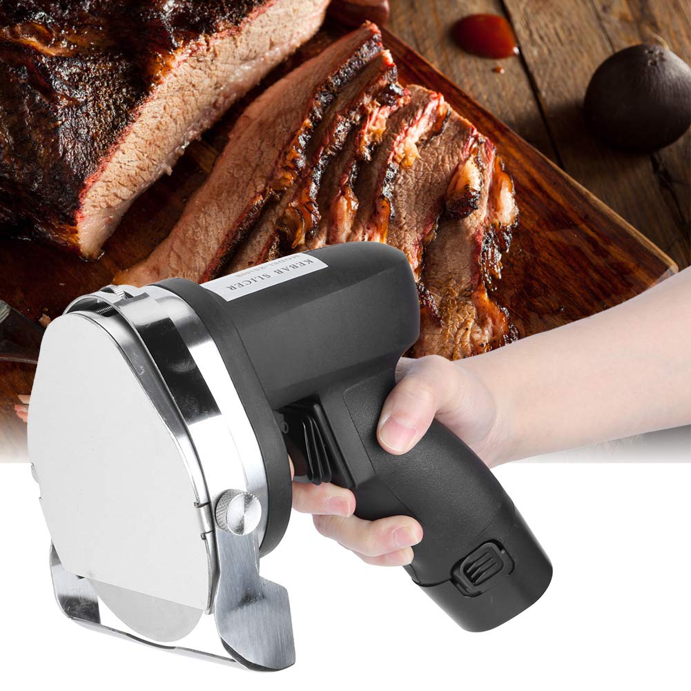 Cuchillo Eléctrico para Kebab, Cortador de Carne de Mano de Espesor Ajustable con Ergonómico Cómodo para Pollo con Carne de Cordero, Uso Comercial Doméstico