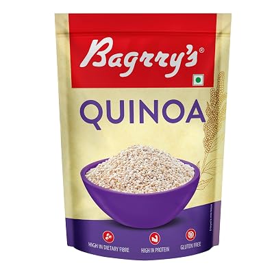 Bagrry’s Quinoa 1kg | Gluten Free Superfood | High Protein & High Fibre Breakfast Cereal | Rice Substitute | Diabetic-Fr