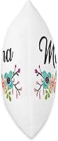 Vista 2 de Almohada para niños con texto en inglés "Mama Kids", diseño floral, 16.0 x 16.0 in, multicolor