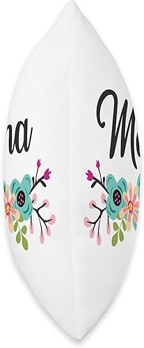 Miniatura 2 de Almohada para niños con texto en inglés "Mama Kids", diseño floral, 16.0 x 16.0 in, multicolor