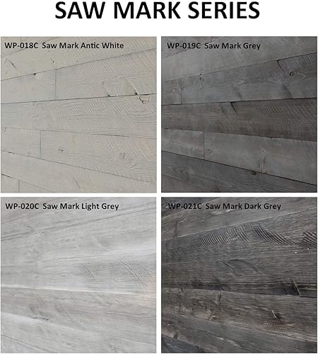 Miniatura 5 de Easy Peel & Stick Tablón de pared o panel de madera envejecida hazlo tú mismo, 12 piezas  19.50 pies cuadrados  grande 5.0 x 46.5 pulgadas.