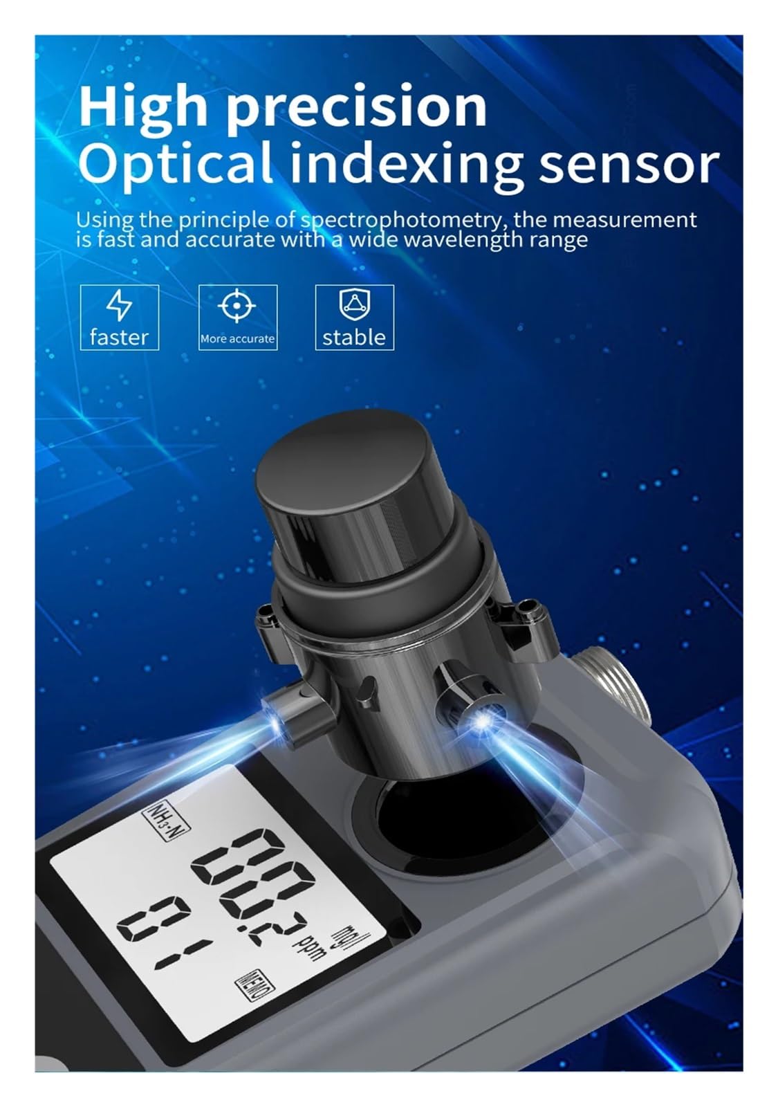 Tragbares Turbidimeter-Tester, 0,00-1000 NTU Digitales Trübungsmessgerät für Wasserqualitätsprüfung, Labor und Feldeinsatz
