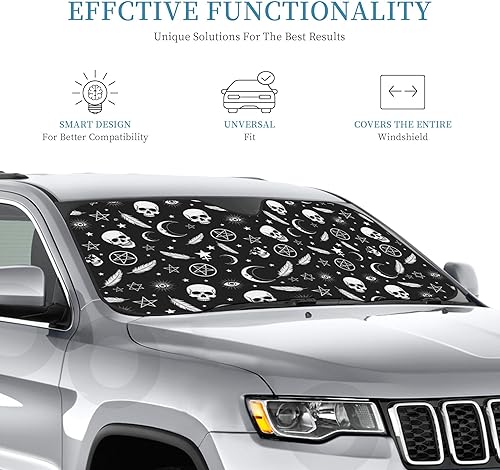 Miniatura 4 de Parasol plegable para parabrisas delantero, bloquea los rayos UV para mantener tu vehículo fresco, protector de visera para automóvil, camión, SUV